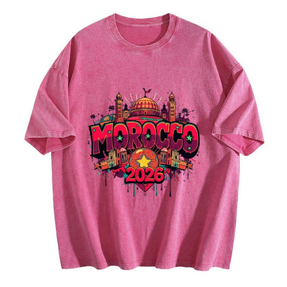 2026 World Cup Cotton T-Shirt Morocco