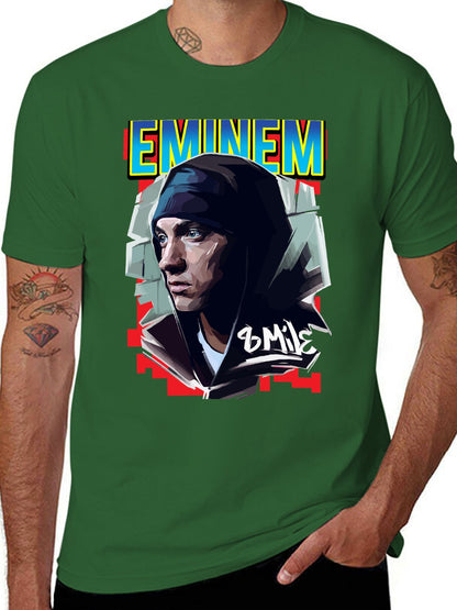 Music Unisex Cotton T-Shirt with Front Heat Transfer Print Xbbxy8z1lc3v