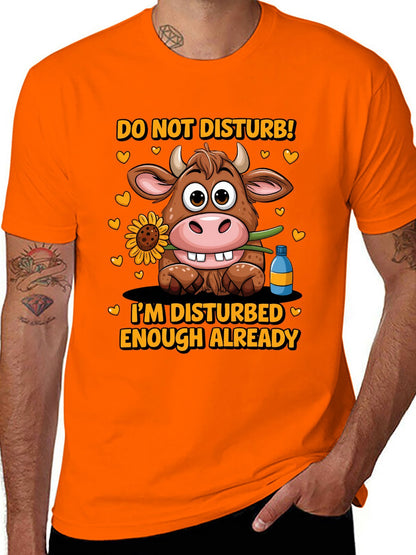 Funny Animals Unisex Cotton T-Shirt with Front Heat Transfer Print Xg2wd22hk95d