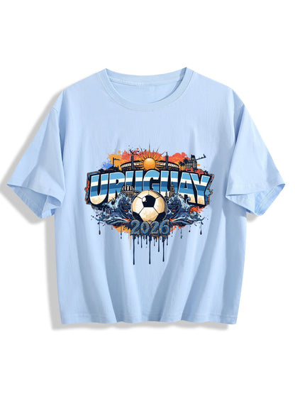 World Cup 2026 Women's Crop Top T-Shirt Uruguay