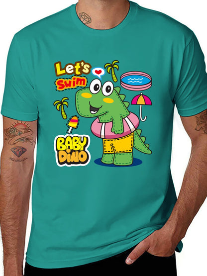 Funny Animals Unisex Cotton T-Shirt with Front Heat Transfer Print Xg2wdsblkl61