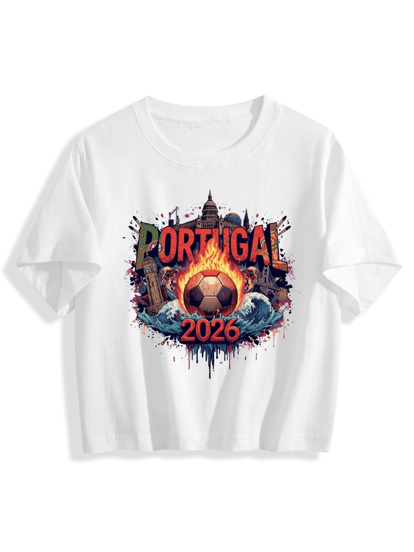 World Cup 2026 Women's Crop Top T-Shirt Portugal