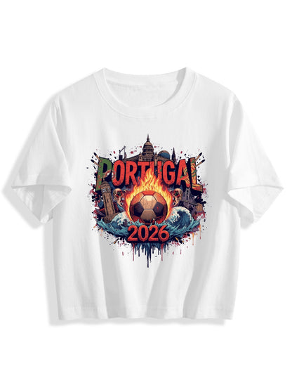 World Cup 2026 Women's Crop Top T-Shirt Portugal