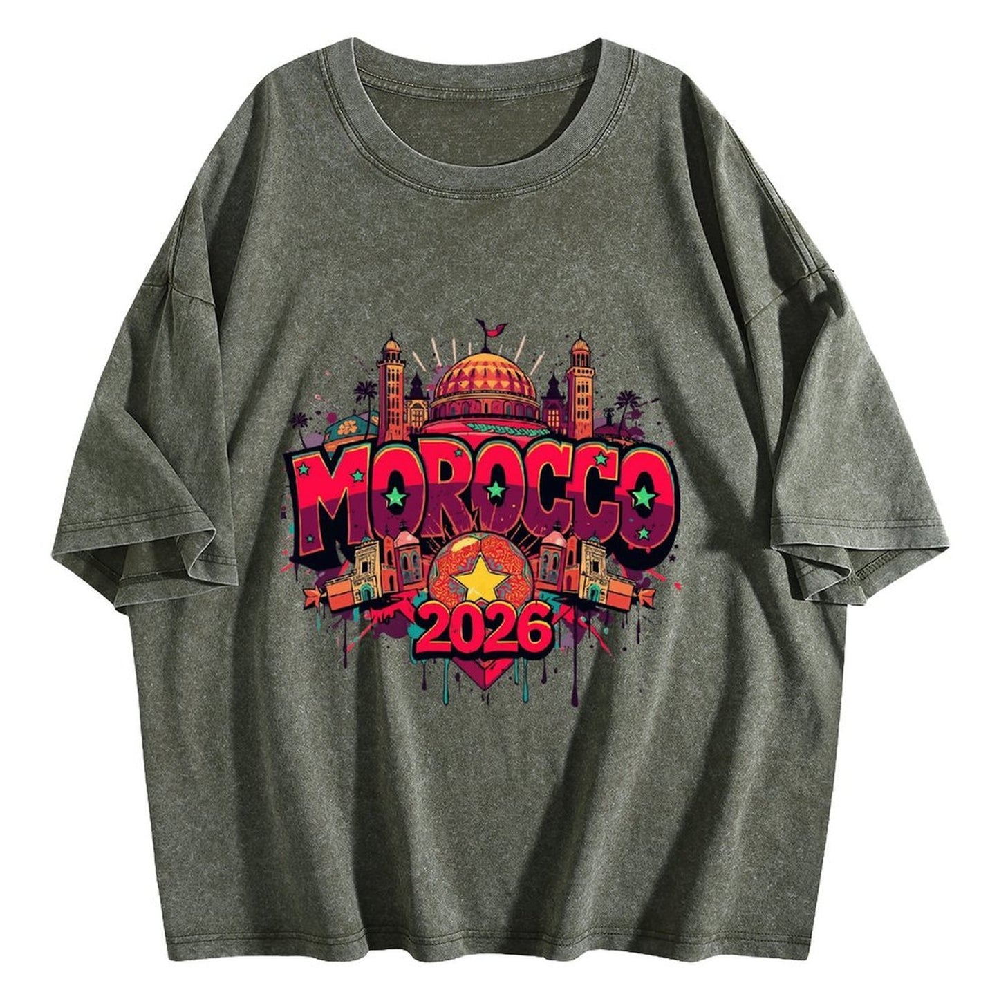 2026 World Cup Cotton T-Shirt Morocco