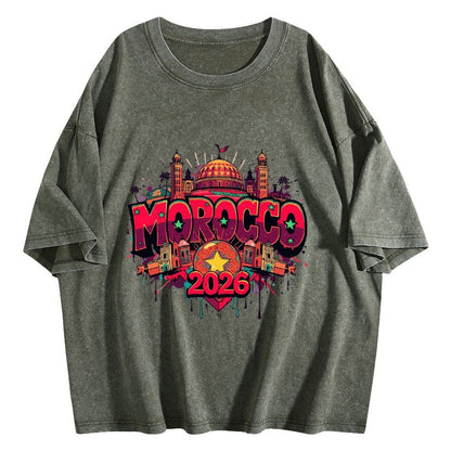 2026 World Cup Cotton T-Shirt Morocco