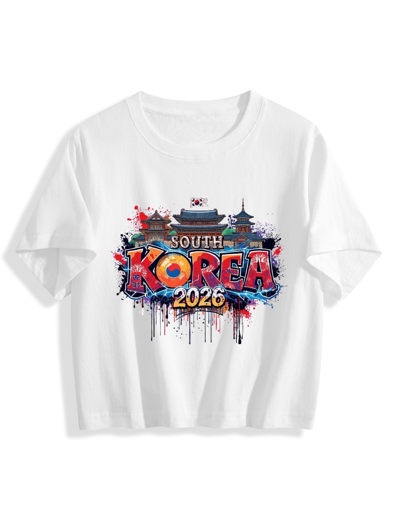 World Cup 2026 Women's Crop Top T-Shirt Korea