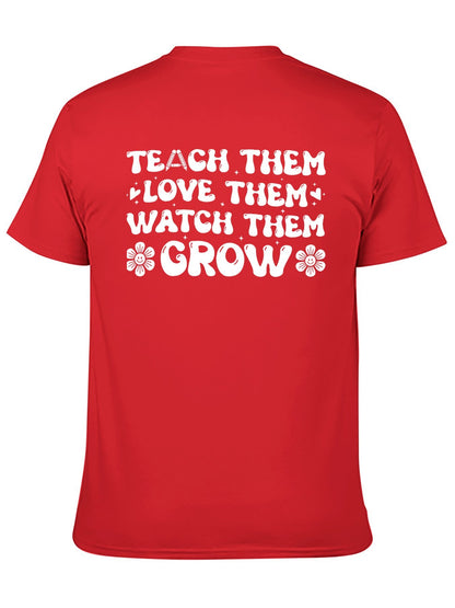 Unisex Cotton T-Shirt with Back Heat Transfer Printxb4432tecuqp