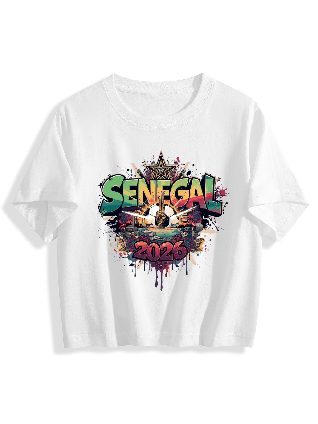 World Cup 2026 Women's Crop Top T-Shirt Senegal