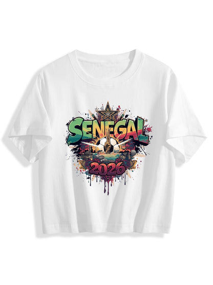 World Cup 2026 Women's Crop Top T-Shirt Senegal