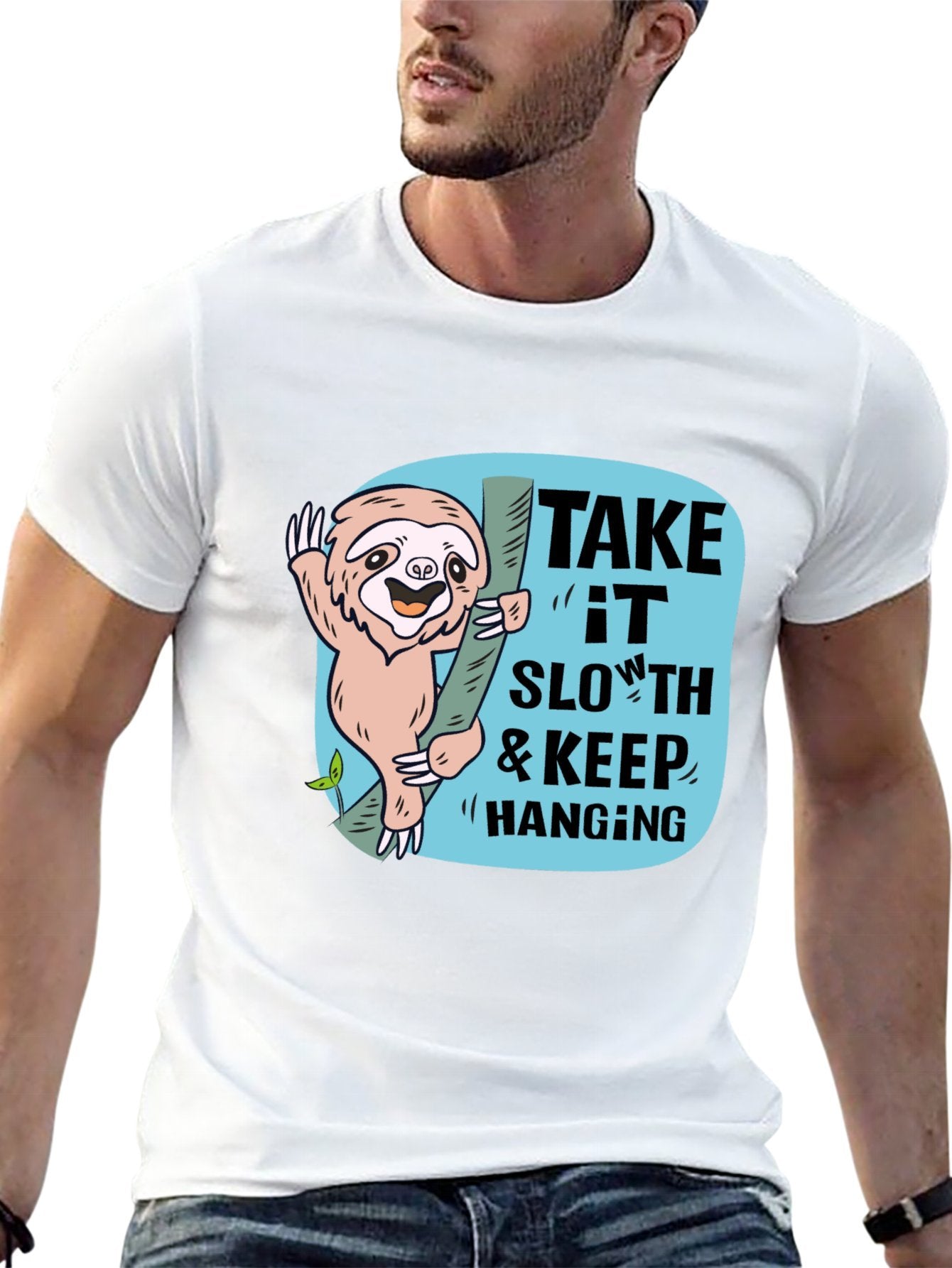 Funny Animals Unisex Cotton T-Shirt with Front Heat Transfer Print Xg2wdd3dtmrg