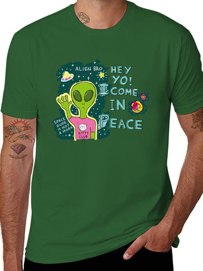 Funny Animals Unisex Cotton T-Shirt with Front Heat Transfer Print Xg2wd26wl2vp