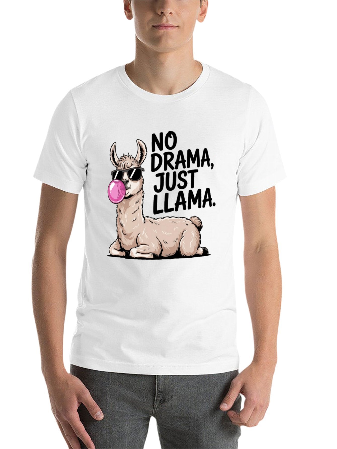 Funny Animals Unisex Cotton T-Shirt with Front Heat Transfer Print Xg2wd2qm6jrx
