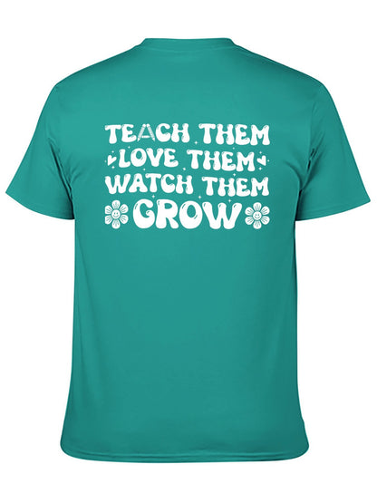 Unisex Cotton T-Shirt with Back Heat Transfer Printxb4432tecuqp