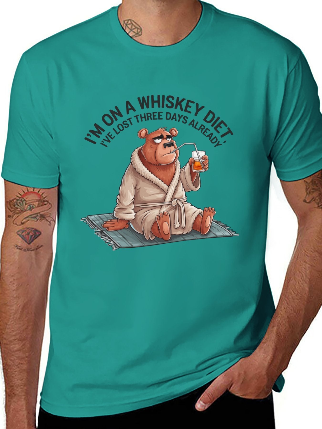 Funny Animals Unisex Cotton T-Shirt with Front Heat Transfer Print Xg2wd2sv4ort
