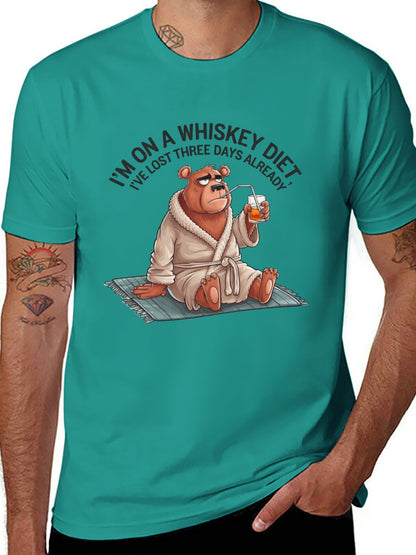 Funny Animals Unisex Cotton T-Shirt with Front Heat Transfer Print Xg2wd2sv4ort