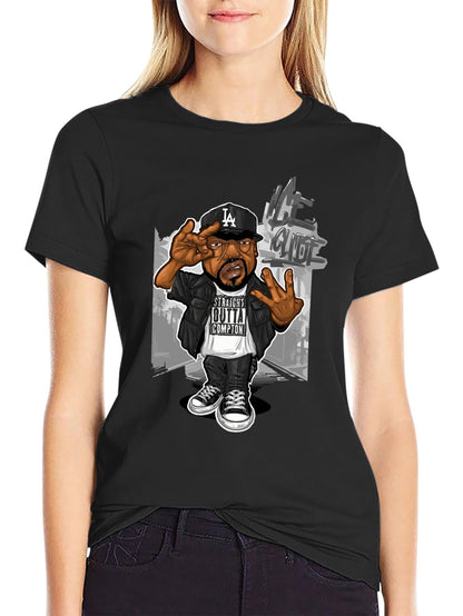 Music Unisex Cotton T-Shirt with Front Heat Transfer Print Xbbxy2c3evwc