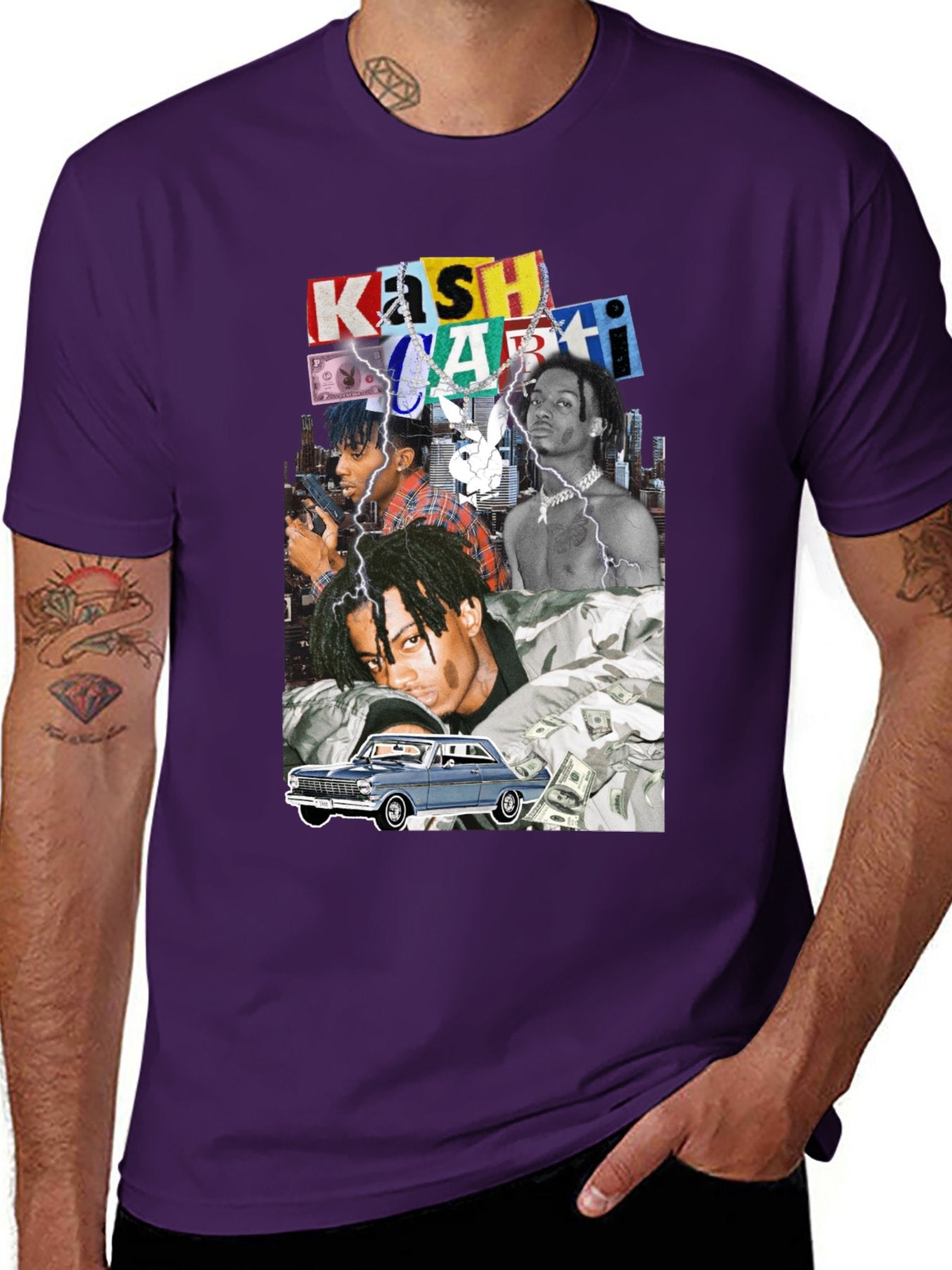 Music Unisex Cotton T-Shirt with Front Heat Transfer Print Xbbxo22yqsr1