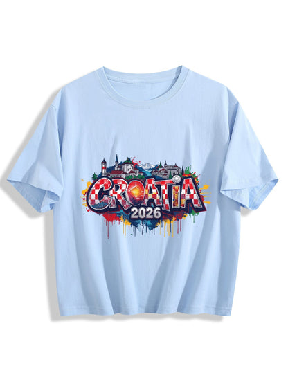World Cup 2026 Women's Crop Top T-Shirt Croatia