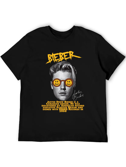 Music Unisex Cotton T-Shirt with Front Heat Transfer Print Xbbxo2q4v5ye