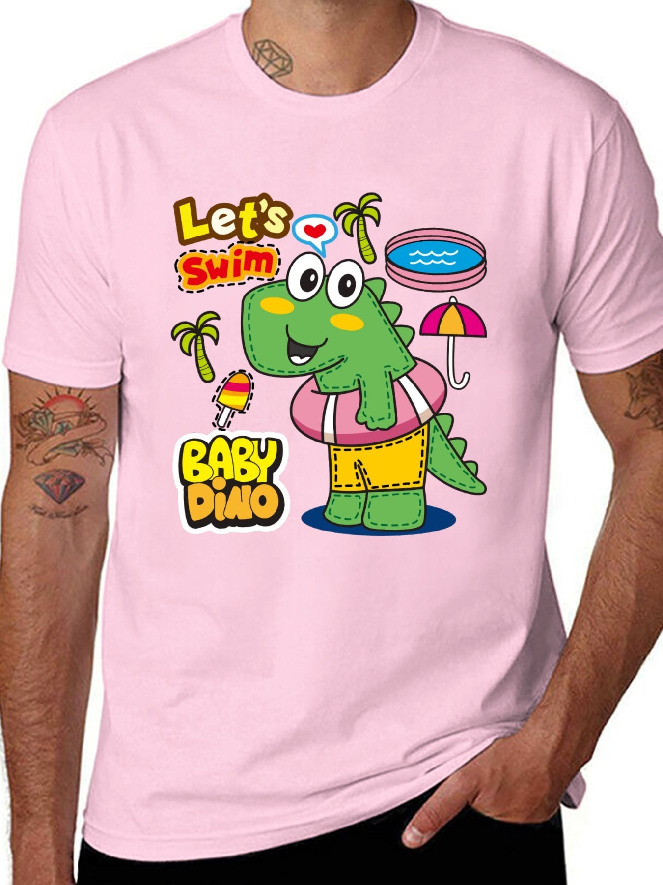 Funny Animals Unisex Cotton T-Shirt with Front Heat Transfer Print Xg2wdsblkl61