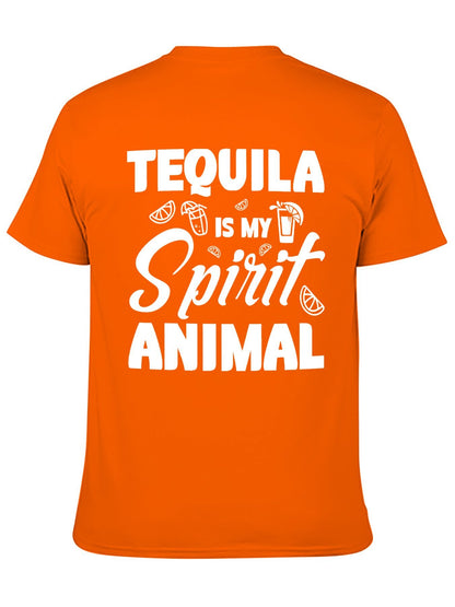 Unisex Cotton T-Shirt with Back Heat Transfer Printxb4432k8ldne