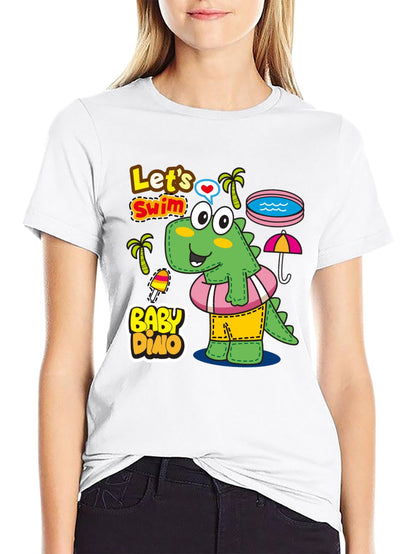 Funny Animals Unisex Cotton T-Shirt with Front Heat Transfer Print Xg2wdsblkl61