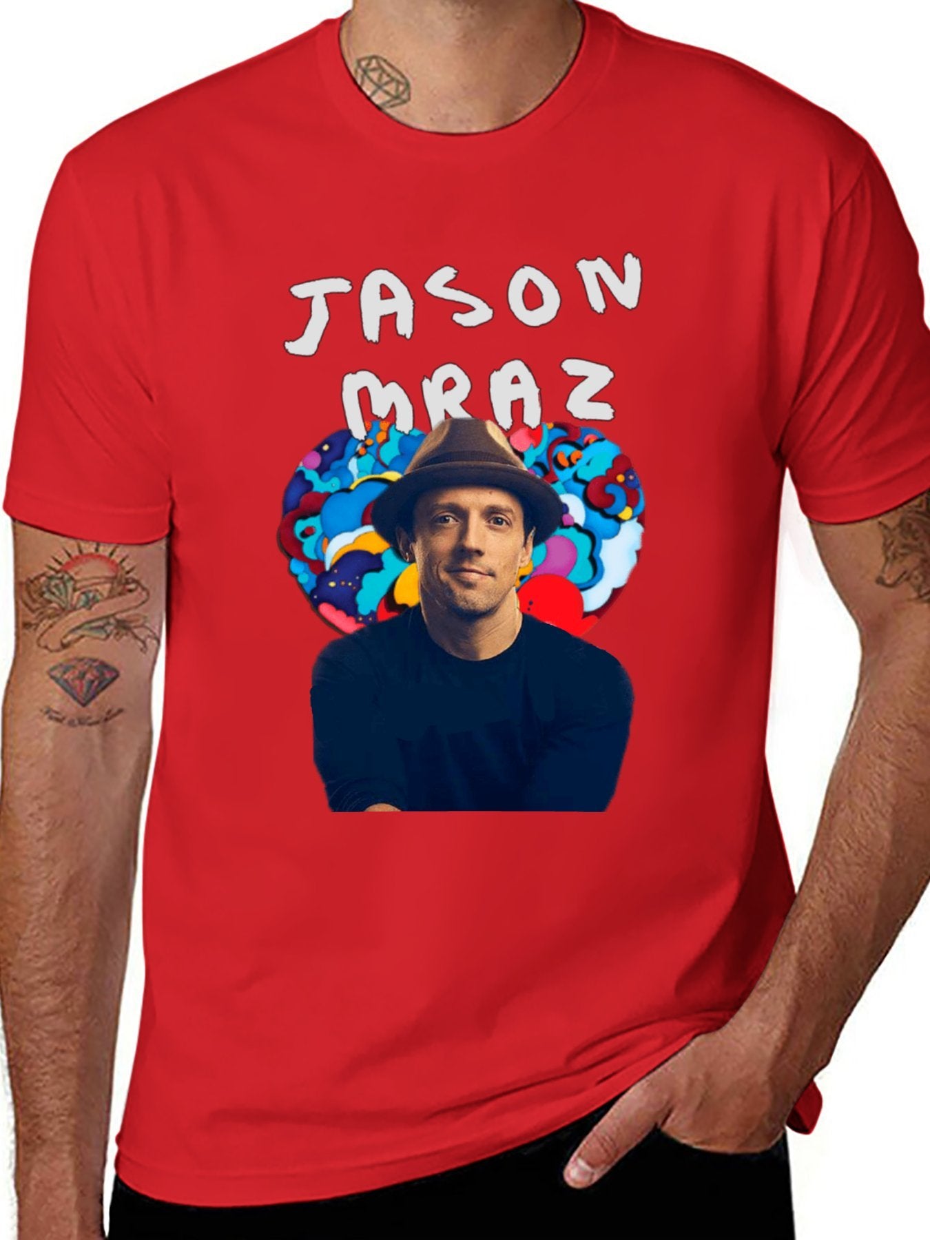 Music Unisex Cotton T-Shirt with Front Heat Transfer Print Xbbxosuzexyv