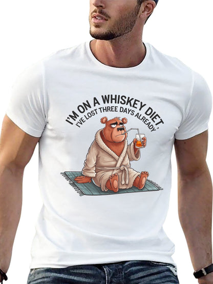 Funny Animals Unisex Cotton T-Shirt with Front Heat Transfer Print Xg2wd2sv4ort