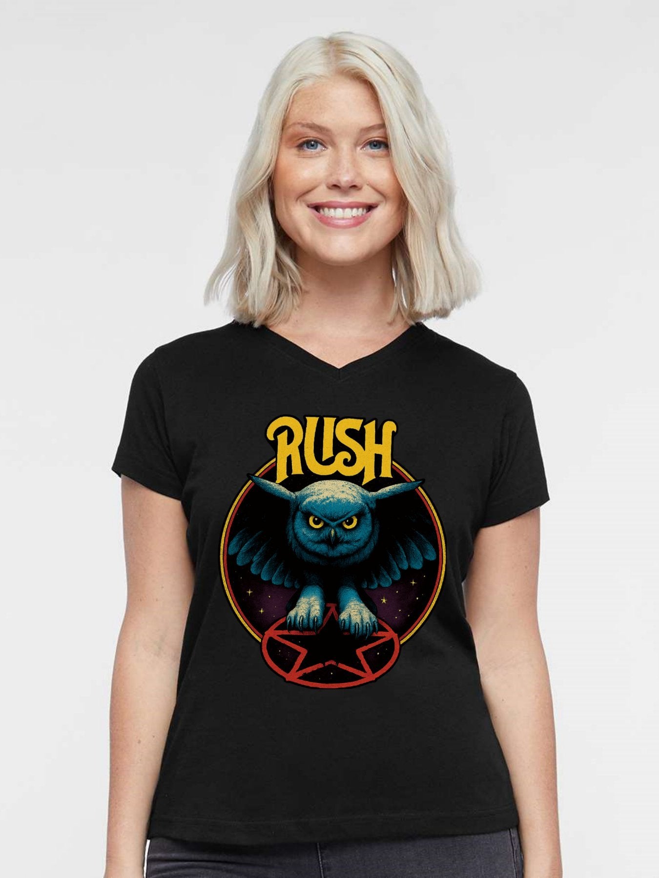 V-neck Women's Cotton T-shirt Rush2