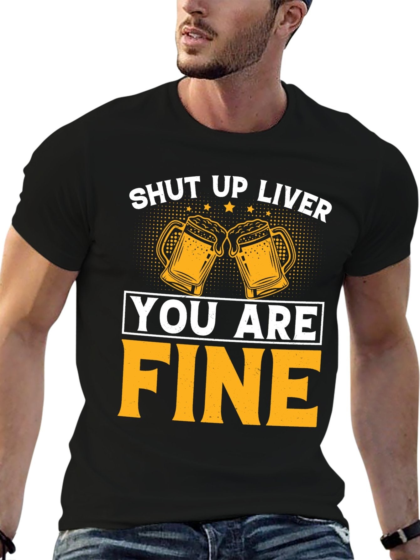 Unisex Cotton T-Shirt with Front Heat Transfer Printxb4v2e3oen2v