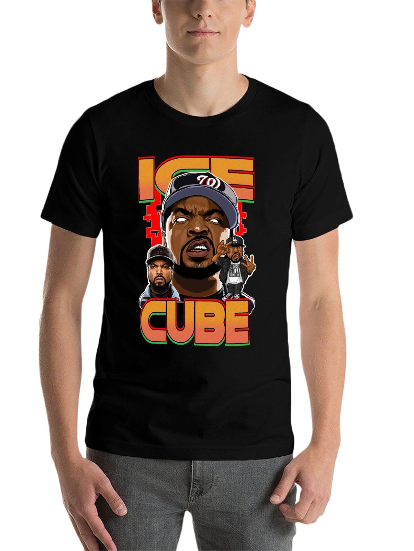 Music Unisex Cotton T-Shirt with Front Heat Transfer Print Xbbxy8n29nxt