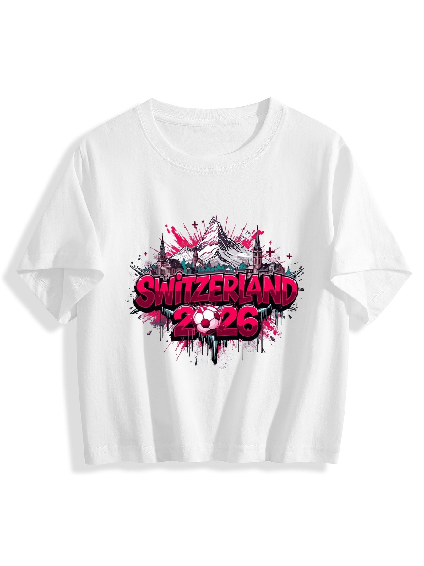 World Cup 2026 Women's Crop Top T-Shirt Swizzerland