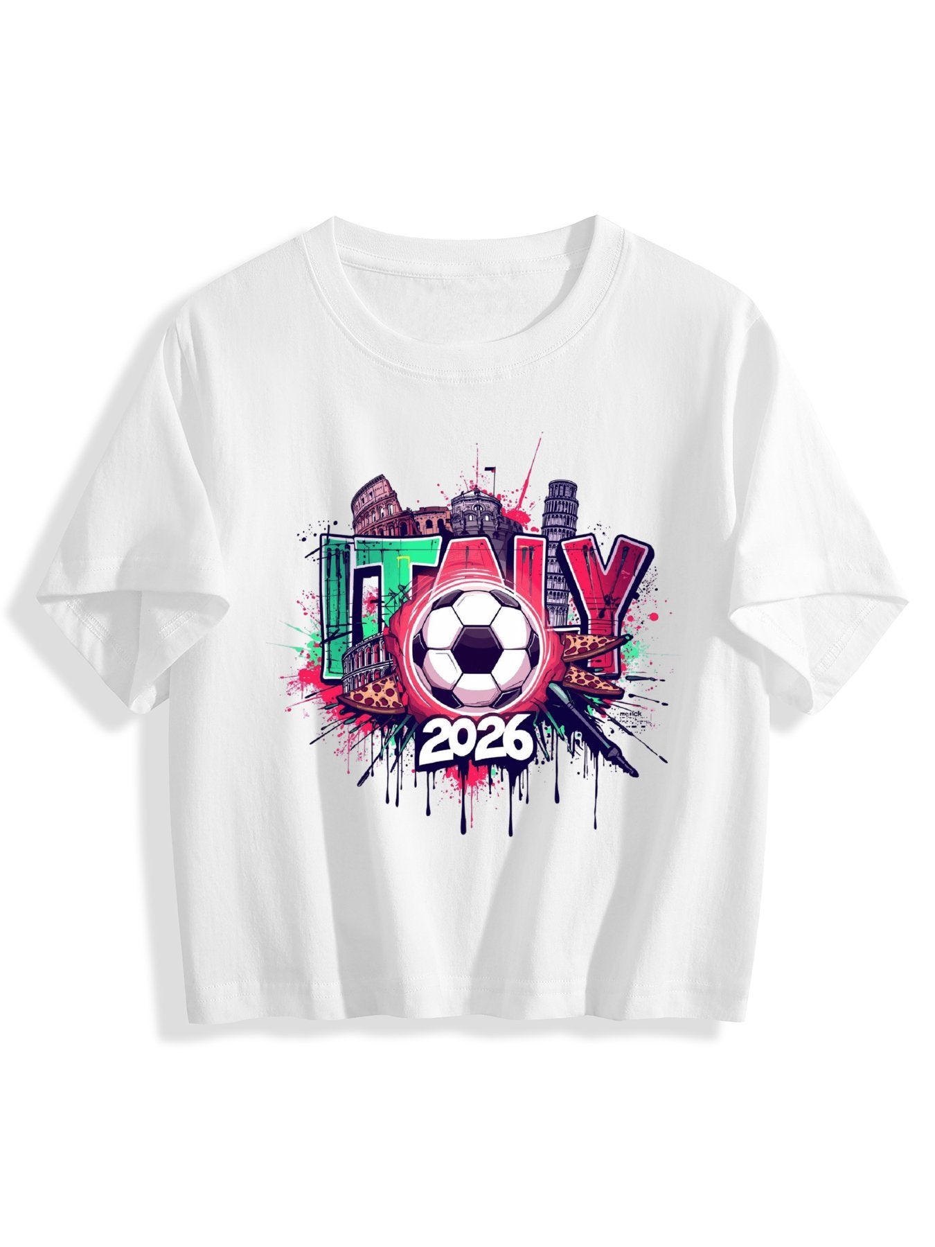 World Cup 2026 Women's Crop Top T-Shirt Italy