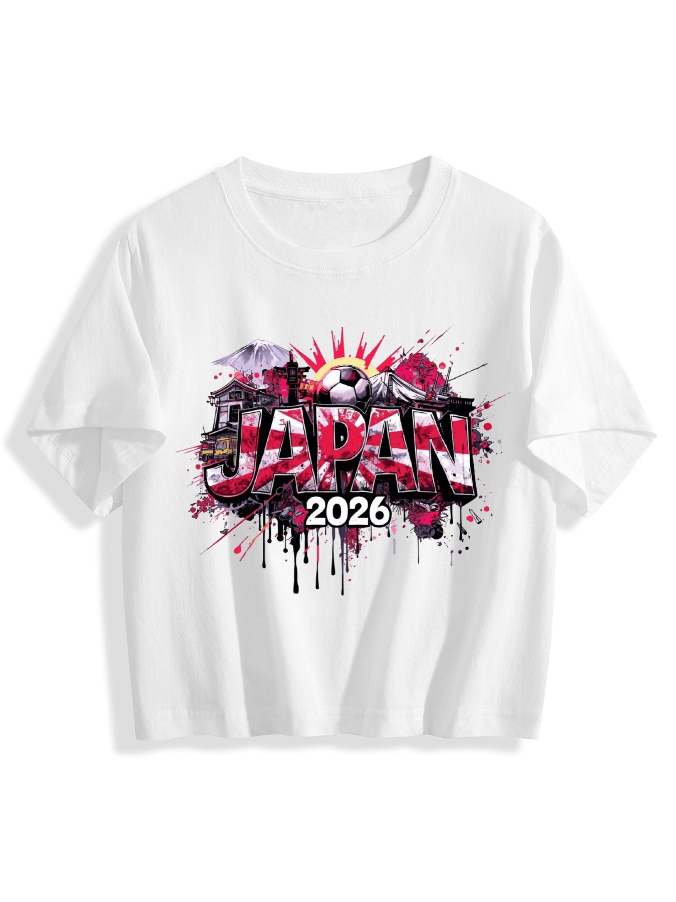 World Cup 2026 Women's Crop Top T-Shirt Japan
