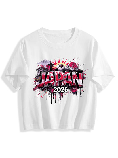World Cup 2026 Women's Crop Top T-Shirt Japan
