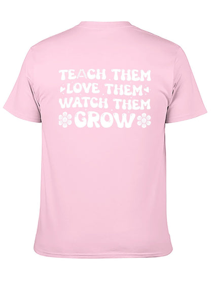 Unisex Cotton T-Shirt with Back Heat Transfer Printxb4432tecuqp