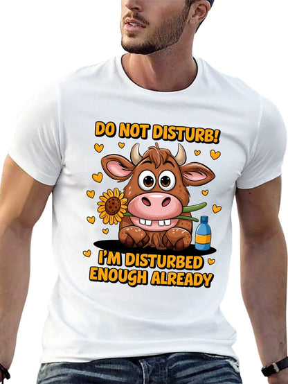 Funny Animals Unisex Cotton T-Shirt with Front Heat Transfer Print Xg2wd22hk95d