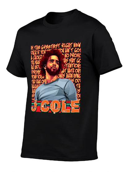 Music Unisex Cotton T-Shirt with Front Heat Transfer Print Xbbxy8gh6cvm