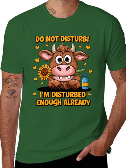 Funny Animals Unisex Cotton T-Shirt with Front Heat Transfer Print Xg2wd22hk95d