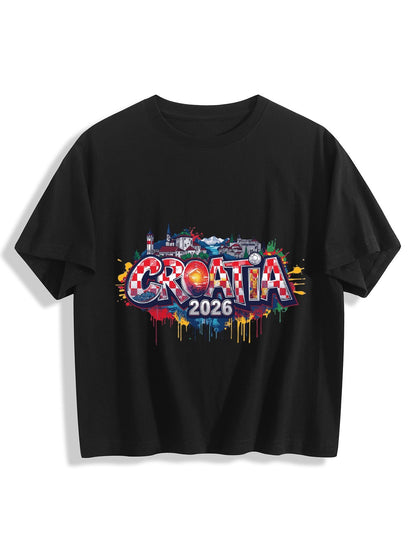World Cup 2026 Women's Crop Top T-Shirt Croatia