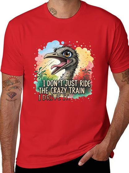 Funny Animals Unisex Cotton T-Shirt with Front Heat Transfer Print Xg2wdsghu3oc