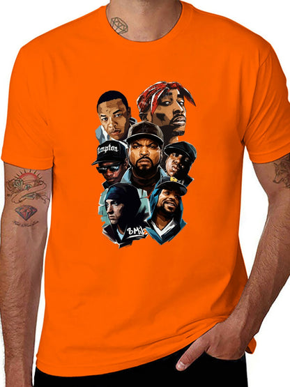 Music Unisex Cotton T-Shirt with Front Heat Transfer Print Xbbxy8ygg3qx