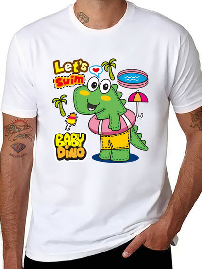 Funny Animals Unisex Cotton T-Shirt with Front Heat Transfer Print Xg2wdsblkl61