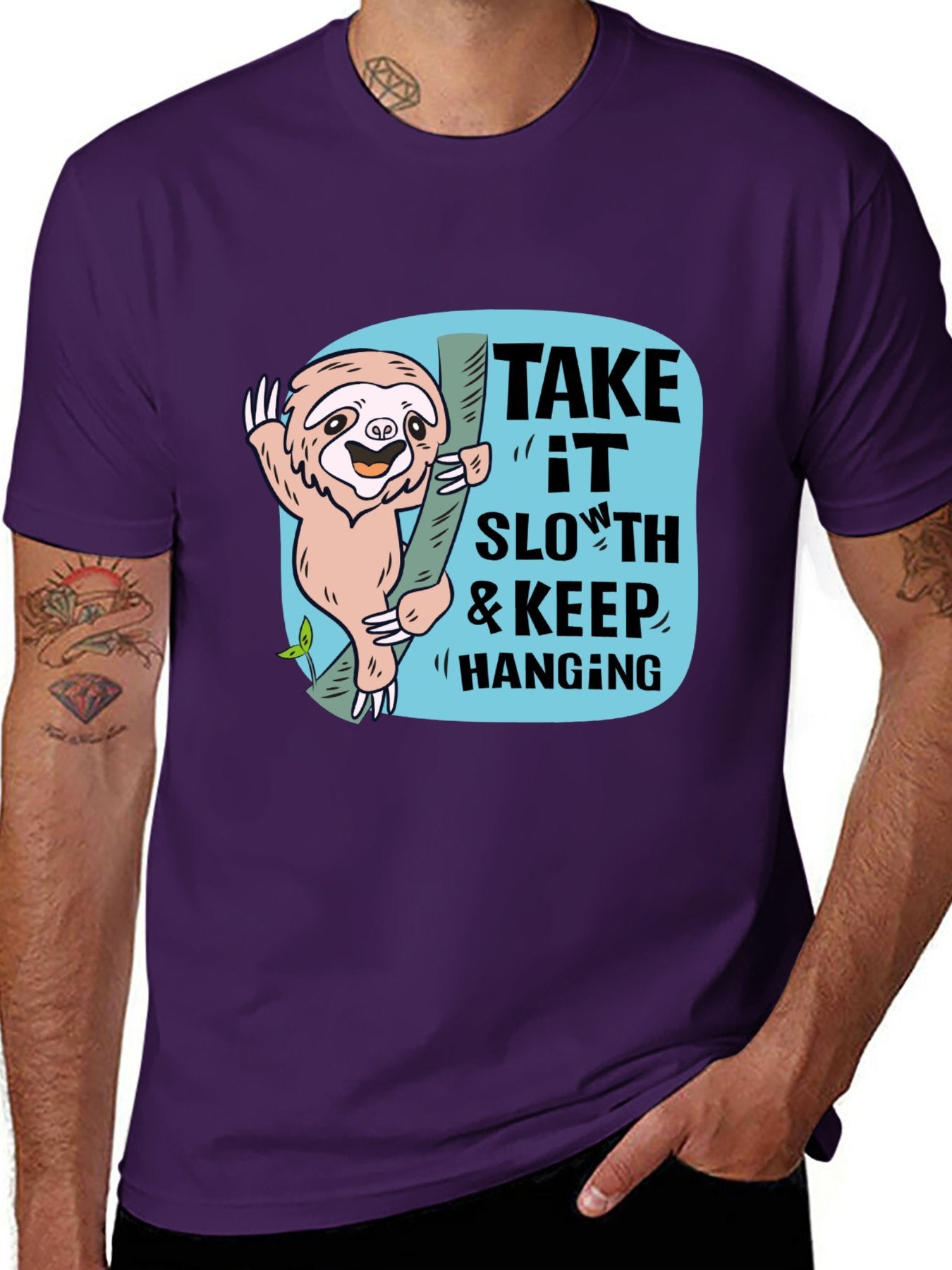 Funny Animals Unisex Cotton T-Shirt with Front Heat Transfer Print Xg2wdd3dtmrg