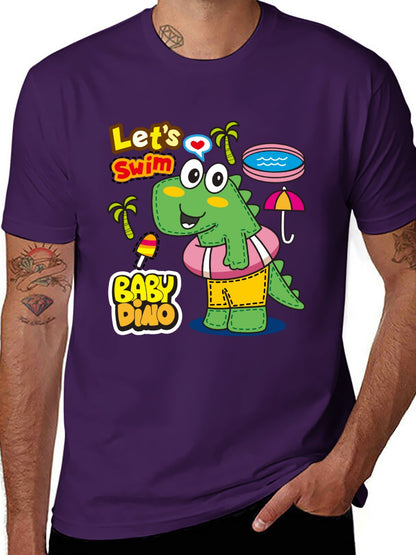 Funny Animals Unisex Cotton T-Shirt with Front Heat Transfer Print Xg2wdsblkl61