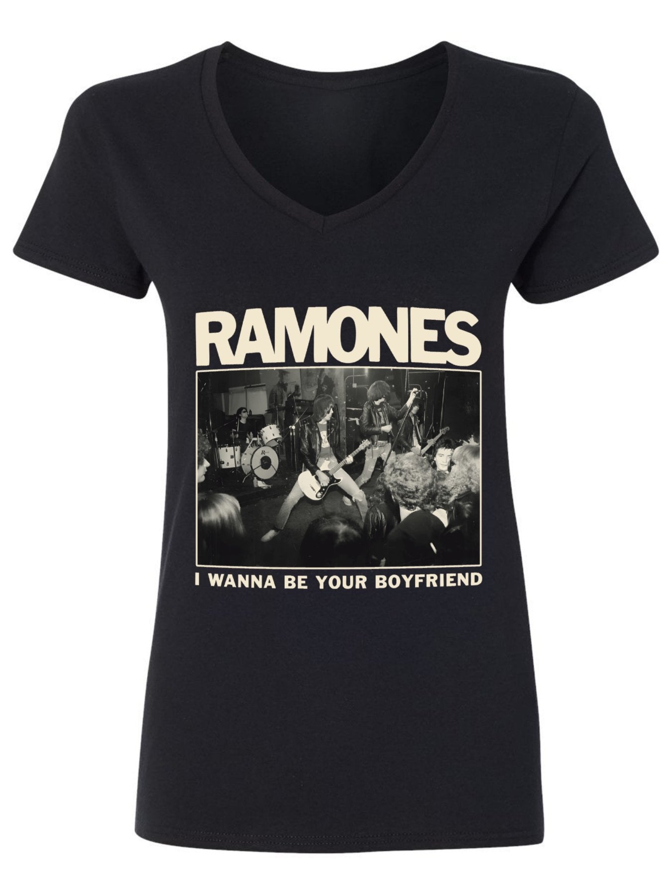 V-neck Women's Cotton T-shirt ROMONES