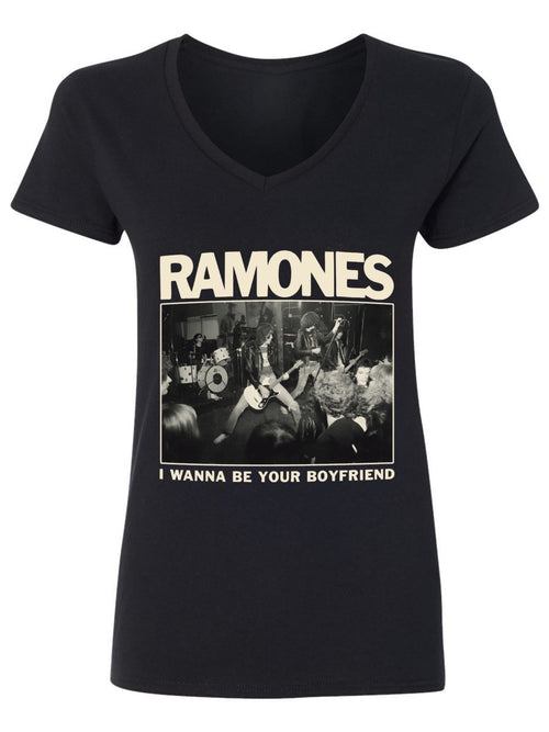 V-neck Women's Cotton T-shirt ROMONES