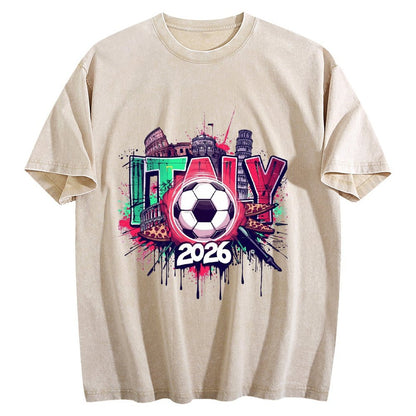 2026 World Cup Cotton T-Shirt Italy