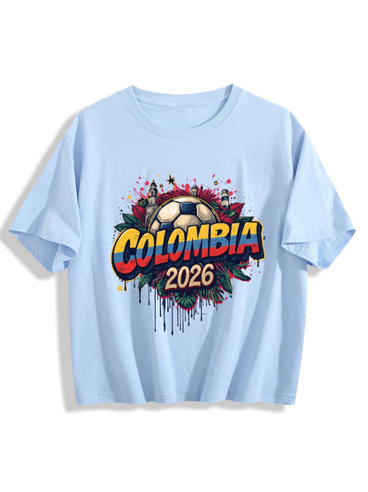 World Cup 2026 Women's Crop Top T-Shirt Colombia