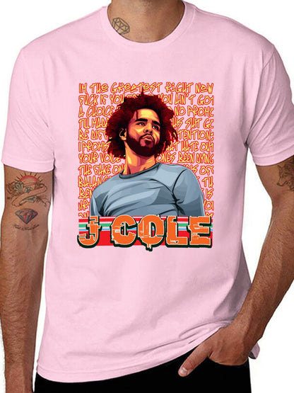 Music Unisex Cotton T-Shirt with Front Heat Transfer Print Xbbxy8gh6cvm